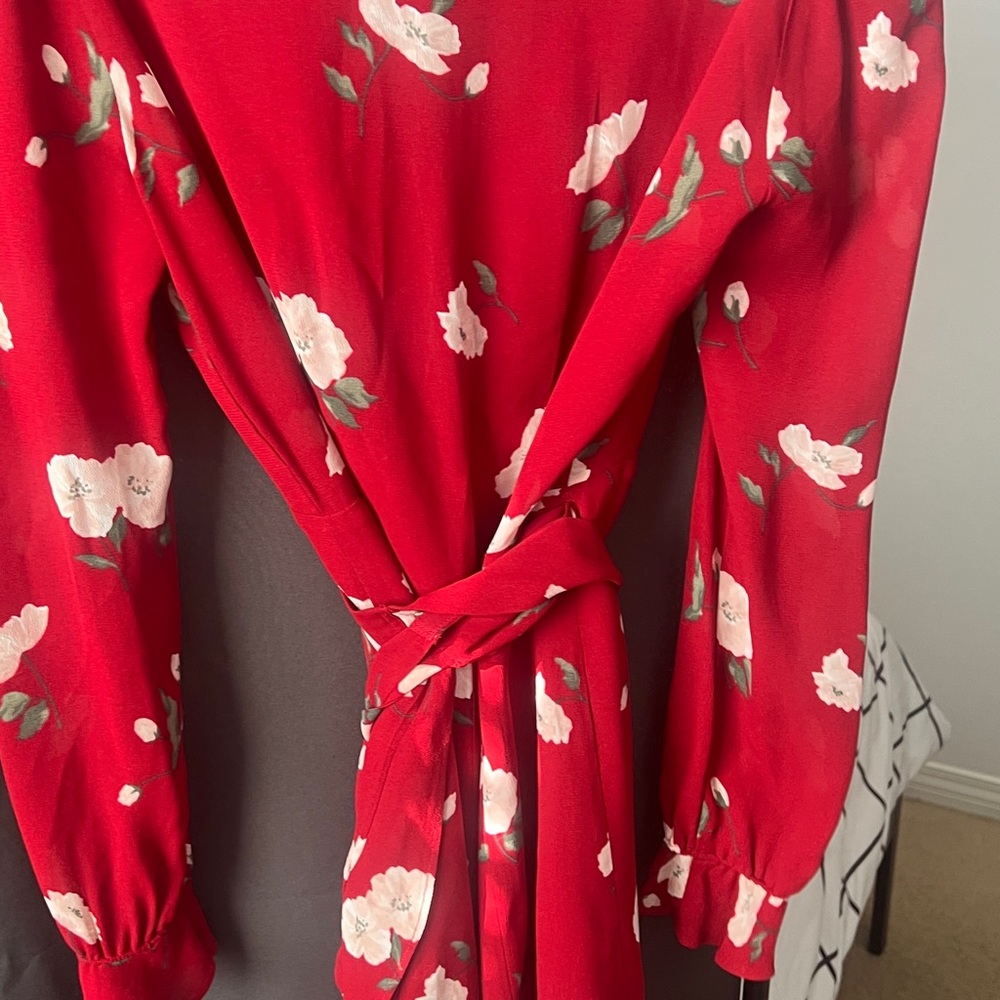 Reformation Red Floral Dress - Picture 3 of 7